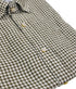 Chemise manche courtes en lin taupe à carreaux slim fit